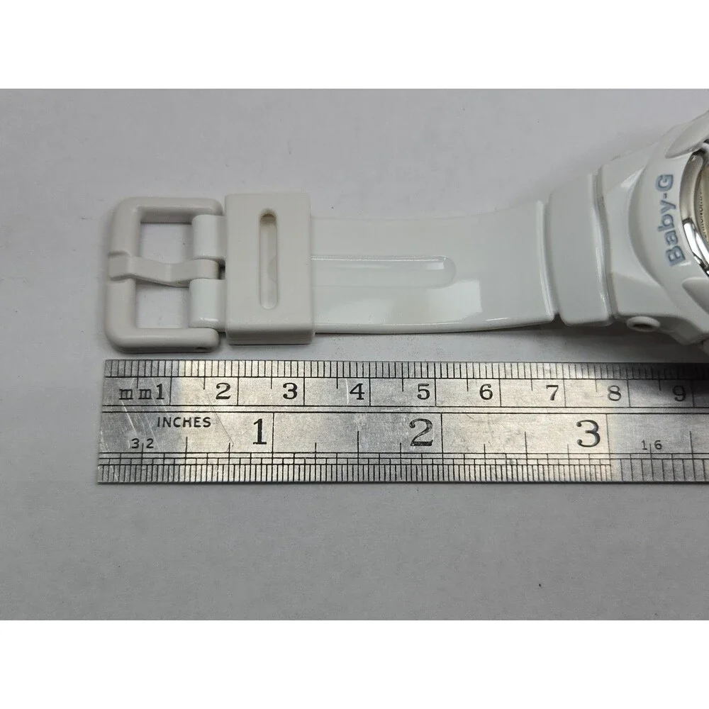 Casio Baby G Shock White Silver Digital Womens Y2K Sports 43mm Watch Alarm Timer